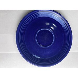 Vintage Fiesta Ware‎ Cobalt Blue Saucer Plate Ringed Design 6.25"